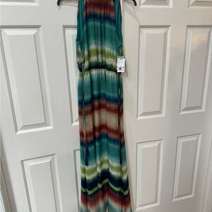 Striped Multicolor Maxi Dress